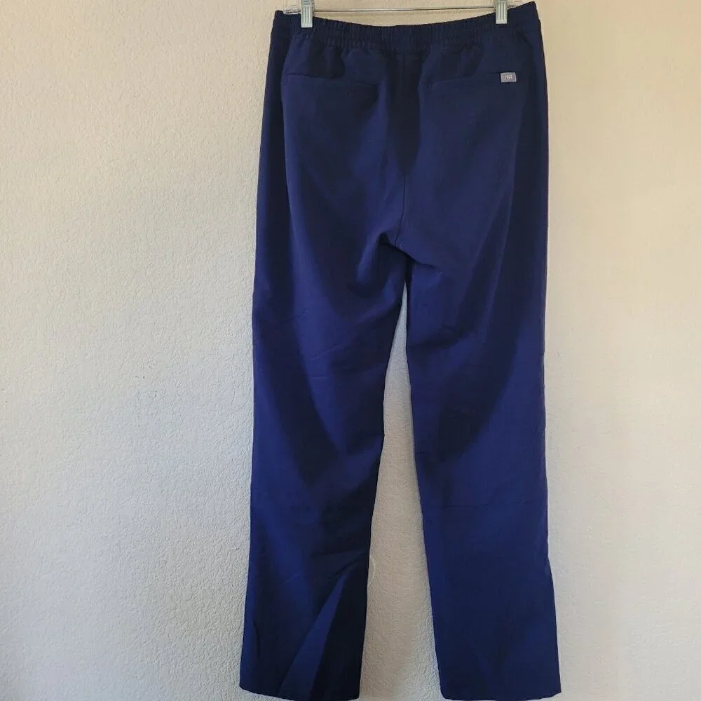 Figs Men Elastic Waist Natib Classic Pants Scrubs Size Medium Medical Nurse Blue